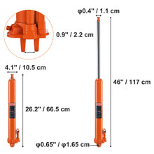 Load image into Gallery viewer, Hydraulic Long Ram Jack 3 Ton Engine Hoist Cylinder with Single Piston Pump And Clevis Base Hydraulic Ram Cylinder
