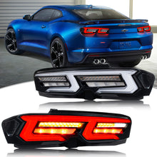 Load image into Gallery viewer, 1 Pair LED Tail Lights Assembly For 2019-2024 Chevy Camaro SS ZL1 Start-up Animation Sequential Turn Signal Black Rear Lamps
