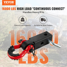 Load image into Gallery viewer, 2&quot; Inch D-Ring Shackle Hitch Receiver with Trailer Hitch Lock Pin Towing Accessories for Trucks Off-Road Vehicle Recovery
