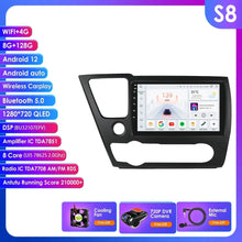 Load image into Gallery viewer, Hizpo 9&#39;&#39; 2 DIN Android 12 Carplay Multimedia Player Car Radio For 2013-2016 Honda Civic Navigation GPS Carplay Auto 4G WIFI 7862 Car Intelligent Player
