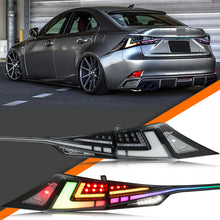 Load image into Gallery viewer, 2pcs Pair LED RGB Sequential Turn Signal Tail Lights For 2014-2020 Lexus IS250 IS350 IS300 IS200t ISF Color Change Clear Rear Lamps Assembly
