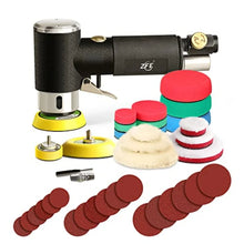 Load image into Gallery viewer, 1/2/3 Inch Random Orbital Air Sander, Mini Pneumatic Sander for Auto Body Work, High Speed Air Powered Polisher with 15 Polishing Pads
