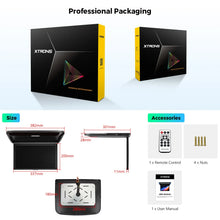 Load image into Gallery viewer, 12V XTRONS Universal Car 14" Car Roof Monitor with USB, SD, AV IN, HDMI-Compatible Digital TFT HD Screen Car TV 1366*768 Pixels Adjustable Angle Built-in FM/IR and Speakers
