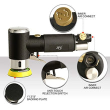 Load image into Gallery viewer, 1/2/3 Inch Random Orbital Air Sander, Mini Pneumatic Sander for Auto Body Work, High Speed Air Powered Polisher with 15 Polishing Pads
