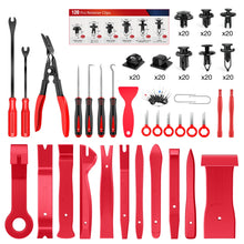 Load image into Gallery viewer, 200pcs/w Clips 42pcs/wo Clips Trim Removal Tool Set, Auto Push Pin Bumper Retainer Clip Set Fastener Terminal Remover Adhesive Cable Clips Round Handle Crowbar Kit Car Panel Radio Auto Clip Pliers
