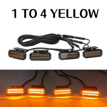 Load image into Gallery viewer, Universal Car 4pcs Waterproof LED Front Grille Amber Lights With Wiring Harness, Fuse, And Upgraded Buckle
