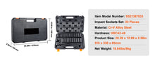 Load image into Gallery viewer, SucceBuy 1/2" 3/8" Inch Drive Impact Socket Set 13/23/33/34/48/65/90PCs SAE Metric Cr-V/Cr-Mo Socket Set 6 Point Alloy Steel Repair
