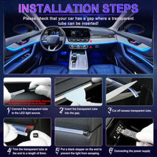 Load image into Gallery viewer, Smart Car LED Interior Lights with USB Port, LED Strip Fiber Optic Lights, Wireless App Control, Sync to Music, Car Accessories

