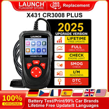 Load image into Gallery viewer, LAUNCH X431 CR3008 PLUS Car Auto OBD2 Diagnostic Tool ARM Scanner DTC Lookup Check Engine Battery Test Lifetime Free Update
