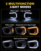 Load image into Gallery viewer, 2pcs Pair Front Turn Signal Light Fog Light Bezel DRL Light W/LED For 2016-2023 Toyota Tacoma SR/SR5/TRD off road /TRD sport/ Limited
