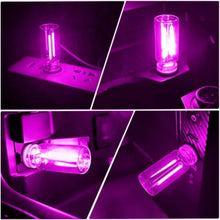 Load image into Gallery viewer, 2pcs Car USB Lights, Plug-in Retro Car Atmosphere Lamp with Touch Dimmable, Portable Mini Glass Bottle LED Bulb Night Lights
