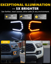 Load image into Gallery viewer, 2pcs Pair Front Turn Signal Light Fog Light Bezel DRL Light W/LED For 2016-2023 Toyota Tacoma SR/SR5/TRD off road /TRD sport/ Limited
