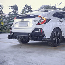Load image into Gallery viewer, 4pcs Gloss Black Mugen Style Rear Bumper Lower Diffser Splitter For 2016-2020 Honda Civic FK7 JDM Modification Mugen Body Kit Rear Wrap Angle Rear Type R Spoiler
