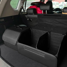 Load image into Gallery viewer, Black Leather Collapsible Car Trunk Storage Organizer 3 Sizes
