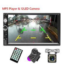 Load image into Gallery viewer, Universal 7" Inch Touch Screen Bluetooth 2 Din Car Radio Stereo HD Car Stereo Auto Audio Multimedia Player MP5 USB TF FM EQ
