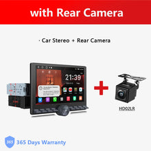 Load image into Gallery viewer, Universal Car 1 Din 10.1 inch Retractable Screen Android Car Stereo Bluetooth CarPlay Auto 1Din Radio with Knob Button A5 A5L
