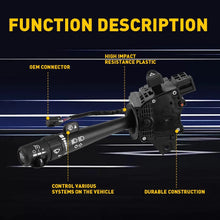 Load image into Gallery viewer, New Turn Signal Switch Lighting System Cruise Control Flasher Headlight Dimmer Multifunction For 2003-2007 Cadillac Escalade Chevrolet Avalanche Silverado Suburban Tahoe Trailblazer GMC Envoy Sierra Jimmy
