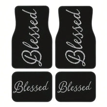 Load image into Gallery viewer, Universal Car Blessed 4pcs Car Floor Mat Set Easy-to-clean Polyester Material
