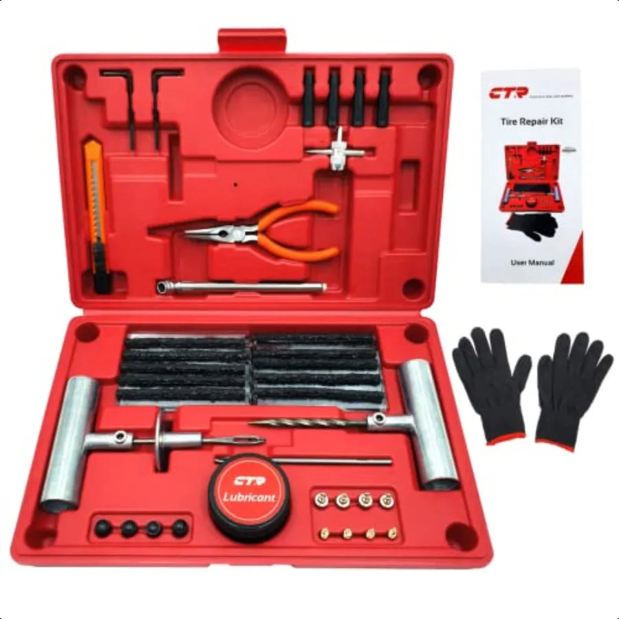 68pcs Professional Heavy Duty Tire Plug Kit Universal Tire Repair Kit With Plugs