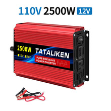 Load image into Gallery viewer, 12V To 110V AC Pure Sine Power Inverter 8000W 10000W  Power 60HZ  Converter Car Accessories Solar With LED And US Socket
