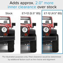 Load image into Gallery viewer, 17"x9" Inch Racing Wheel Compatible For Jeep Wrangler JK JL and Gladiator JT for OffRoad Driving 17x9 5x5 PCD Wheels with 12mm Offset
