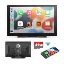 Load image into Gallery viewer, Universal Car Portable Wireless Carplay Multimedia Player With 9&quot; Screen 4K Dash Cam With 64G TF Card, Wireless Android Auto Carplay Screen for Car With/Without Cameras
