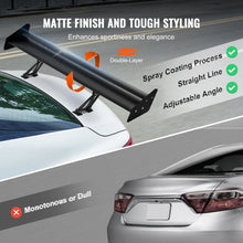 Load image into Gallery viewer, Universal Car Matte Black GT Trunk Lid Spoiler Wing  53.1&quot;/43.5&quot; inch Aluminum Spoiler with Double Deck Racing Spoiler BGW/JDM
