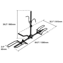 Load image into Gallery viewer, Hitch Mount Bike Rack, 2-Bike Platform Style 80/160 LBS Bike Rack Hitch Tilting and Folding Bike Carrier for Car
