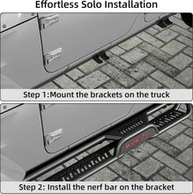 Load image into Gallery viewer, 1 Pair Black Double-step Running Boards 6.5 Inches For 2019-2023 Dodge Ram 1500 Crew Cab New Body Style Not For Classic Style
