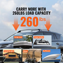 Load image into Gallery viewer, VEVOR Roof Rack Cross Bars, Compatible with Toyota RAV4 2019-2023, 260lbs Load Capacity, Aluminum Anti-Rust Luggage Crossbars with Locks For Flush Roof Models Only
