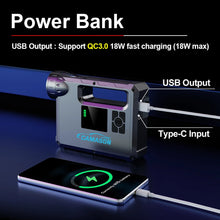 Load image into Gallery viewer, Digital 5 in 1 Car Jump Starter With Air Compressor Portable Flashlight Camping Light Power Bank Device Charger
