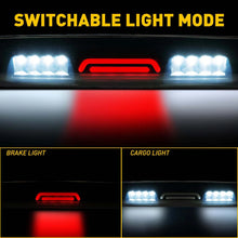 Load image into Gallery viewer, 1pc LED Smoke 3rd Third Brake Light Red White For 1999-2006 Chevy Silverado 1500 2500 3500  For GMC Sierra Smoke shell
