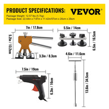 Load image into Gallery viewer, VEVOR 89pcs Paintless Dent Removal Rods Stainless Steel Rods Car Dent Repair Kit Glue Puller Kit For Auto Dent Removal
