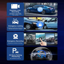 Load image into Gallery viewer, Universal Car 1 Din Android 10.26 Inch Touchscreen Portable 4K Car DVR Wireless Carplay Multimedia Player Auto GPS Navigation Video Recorder Dashboard Dual Lens Wifi FM
