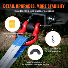 Load image into Gallery viewer, 2&quot; Inch D-Ring Shackle Hitch Receiver with Trailer Hitch Lock Pin Towing Accessories for Trucks Off-Road Vehicle Recovery
