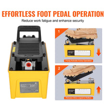 Load image into Gallery viewer, 10,000 PSI Air Hydraulic Pump 0.42 Gal Reservoir Treadle Foot Pump For Automobile Repair Frame Machine &amp; Hydraulic Press
