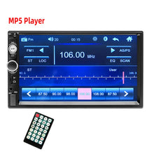 Load image into Gallery viewer, Universal 7" Inch Touch Screen Bluetooth 2 Din Car Radio Stereo HD Car Stereo Auto Audio Multimedia Player MP5 USB TF FM EQ
