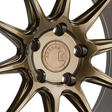 Load image into Gallery viewer, DS07 18"x8.5' Inch Custom Wheel for HighPerformance Vehicles With 35mm Offset 5x114.3 Bolt Pattern 73.1mm Hub Diameter Bronze &amp; Bright Fin Aluminum Alloy Rim
