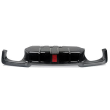 Load image into Gallery viewer, Carbon Fiber Style/ Gloss Black Rear Bumper Lower Diffuser For 2010-2017 BMW 5 Series F10 Saloon M Sport/ F11 Estate M Sport With LED Light
