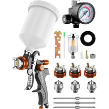 Load image into Gallery viewer, HVLP Paint Sprayer Gun Kit for Car Painting, 1.4/1.7/2.0mm Nozzles with Adjustable Spray Pattern for Varnish and Top Coat
