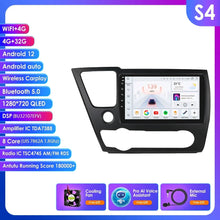 Load image into Gallery viewer, Hizpo 9&#39;&#39; 2 DIN Android 12 Carplay Multimedia Player Car Radio For 2013-2016 Honda Civic Navigation GPS Carplay Auto 4G WIFI 7862 Car Intelligent Player
