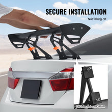 Load image into Gallery viewer, Universal Aluminum GT Wing Car Spoiler 43.3 inch Universal Spoiler with Single Deck Adjustable Lightweight Aluminum Car Rear Spoiler Wing
