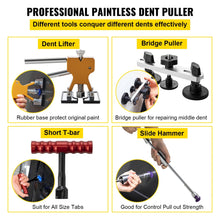 Load image into Gallery viewer, VEVOR 89pcs Paintless Dent Removal Rods Stainless Steel Rods Car Dent Repair Kit Glue Puller Kit For Auto Dent Removal

