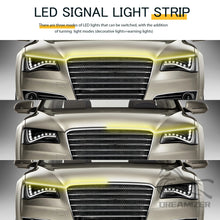 Load image into Gallery viewer, Universal 12V White LED Light Strip Scan Starting Car Hood Decorative Lamp Car Daytime Running Light DRL Dynamic Auto Tuning Headlight Strip
