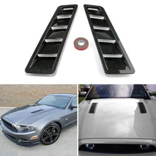 Load image into Gallery viewer, 2pcs Gloss Black/Carbon Fiber Style Car Hood Air Intake Vent Louver For Universal Car Hood Vents Scoop
