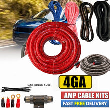 Load image into Gallery viewer, 2300w 4 Gauge Car Audio Subwoofer Power Amplifier Wiring Kit Audio Subwoofer AMP RCA Cable Sub Big Power Bass 60 Amp ANL Fuse
