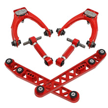 Load image into Gallery viewer, New Aluminum Rear Lower Control Arms + Front Upper Control Arms + Front &amp; Rear Camber Kit For Lowering 1996-2000 Honda Civic
