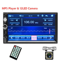 Load image into Gallery viewer, Universal 7" Inch Touch Screen Bluetooth 2 Din Car Radio Stereo HD Car Stereo Auto Audio Multimedia Player MP5 USB TF FM EQ
