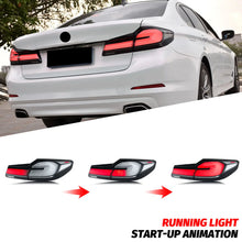 Load image into Gallery viewer, 4pcs LED Tail Lights For 2017-2020 BMW 5 Series G30 F90 M5 520 530 Start-up Animation Sequential Turn Signal Blue Start-up Animation Rear Lamps Assembly
