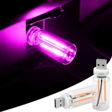 Load image into Gallery viewer, 2pcs Car USB Lights, Plug-in Retro Car Atmosphere Lamp with Touch Dimmable, Portable Mini Glass Bottle LED Bulb Night Lights
